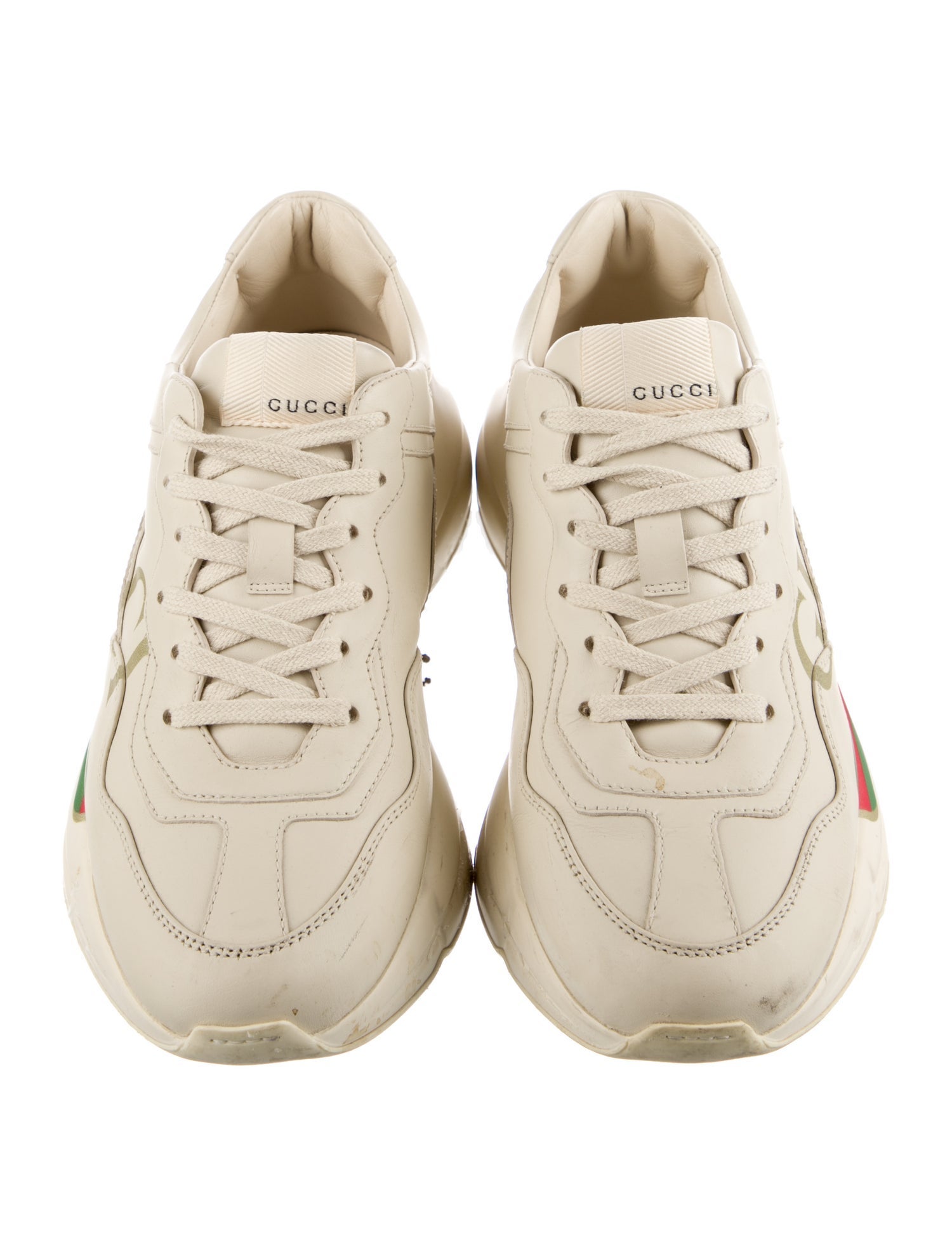 Gucci Web Accent Leather Sneakers